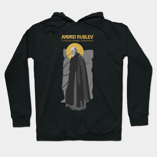 Andrei Rublev Illustration w/ Title Hoodie by burrotees